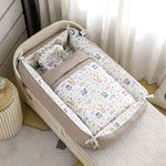 Load image into Gallery viewer, Reversible Baby Nest with Blanket &amp; Pillow (3-piece set)
