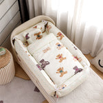 Load image into Gallery viewer, Reversible Baby Nest with Blanket &amp; Pillow (3-piece set)
