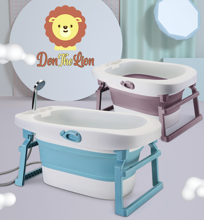Foldable Bath Tub with Toys Accessories Set - Main Image